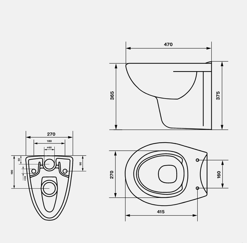 Унитаз подвесной безободковый LAUTA (гориз,сид дюро с микролифтом) WANFALD