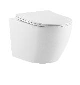 Tornado Ratio TR-RA-8800 унитаз подвесной (48см) безободковый белый с сид. дюр. микролифт, Triton