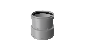 Муфта с ПВХ/ПП на чугун/сталь 110x100 (01.076)