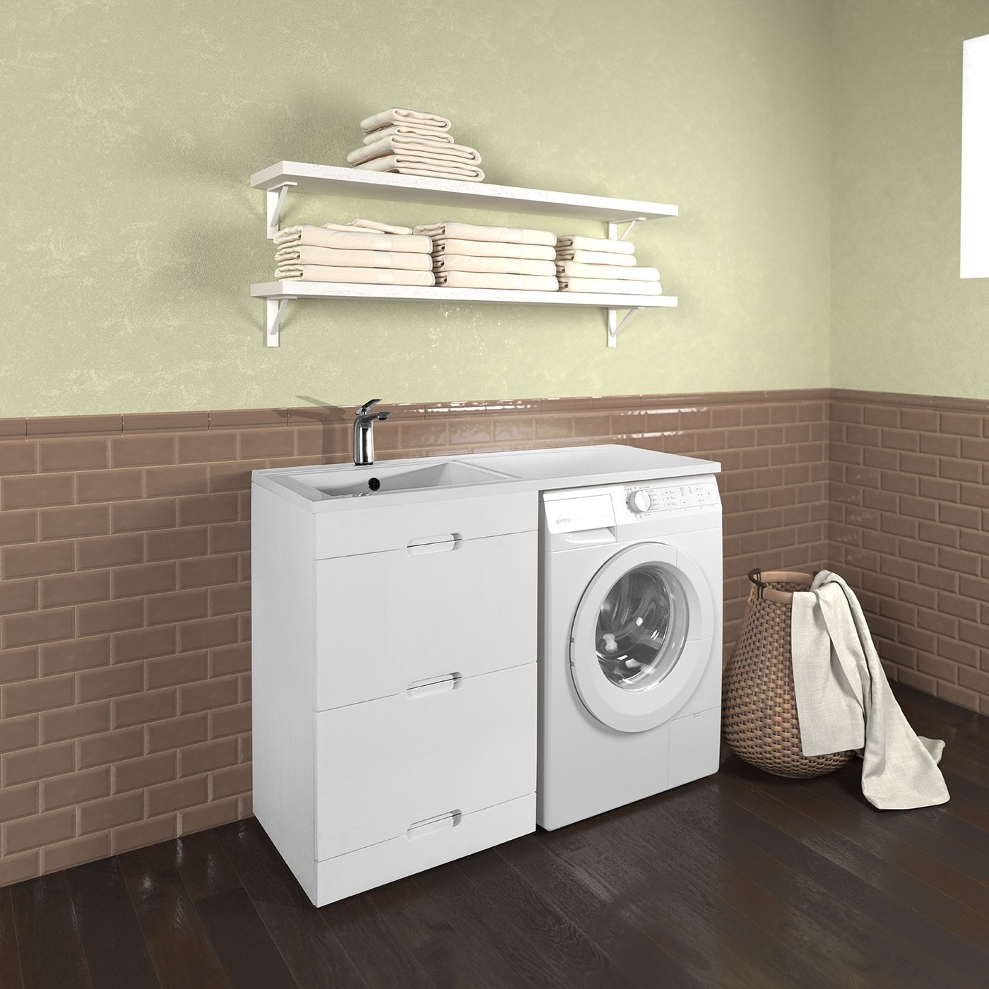 Айрис 120 Тумба+умыв.Kamilla (лев) 120+кроншт. правый, VOD-OK