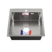 GFfrank Мойка врезная 50х50 см (толo.2,0 х 0,6 мм) глубина 200 мм + большой сифон с переливом 50502