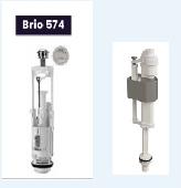 Арматура двухрежимная, нижний  подвод 1/2Р BRIO 574/755 труба телескоп SIAMP