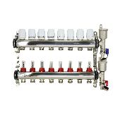 Коллектор из нерж. стали с расходомерами, воздухоотводчик и слив.кран 8 выходов ZOTA