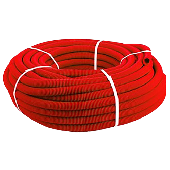 Труба гофрированная ПНД (16-18) d=25 красная SANEXT, бухта 50 (3105)