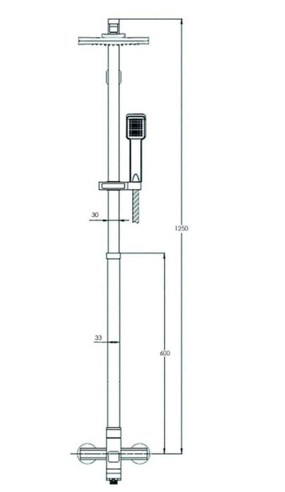 Смеситель для ванны с душем G-lauf NEB16-A123 (D35 с душевой системой)