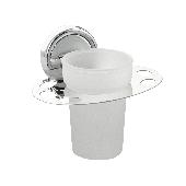 1266 САНАКС Держатель для зубных щеток со стеклянным стаканом настенный