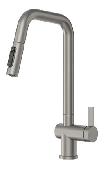 Смеситель для кухни KS-7273 СТАЛЬ МАТОВАЯ (гиб.подв., крепления, переходник) STANDART, GRANULA