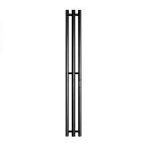 Полотенцесушитель эл. ROCK round 120*12 черный матовый 3 опоры STOUT (SHQ-R2R0-012012)