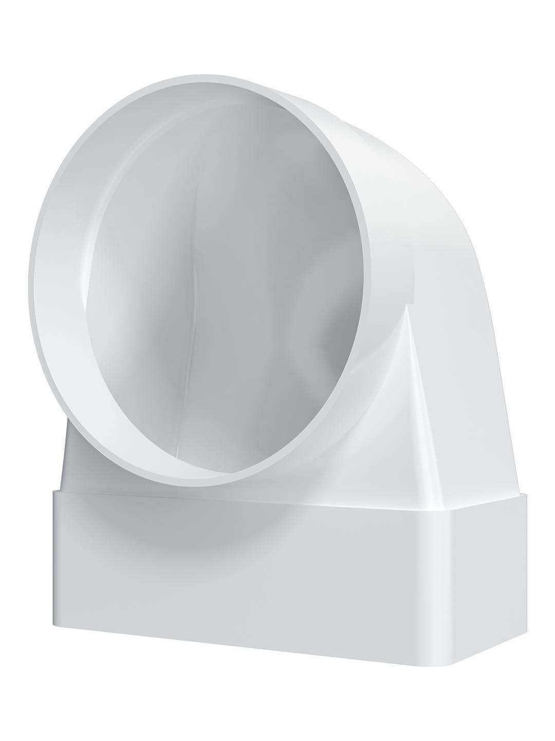 Переходник D100 90° 60х120 пластик ERA 612СК10ФП