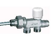 Терморег. узел нижнего подкл. (для 2-х систем) отводы М24х19, к радиатору 1/2