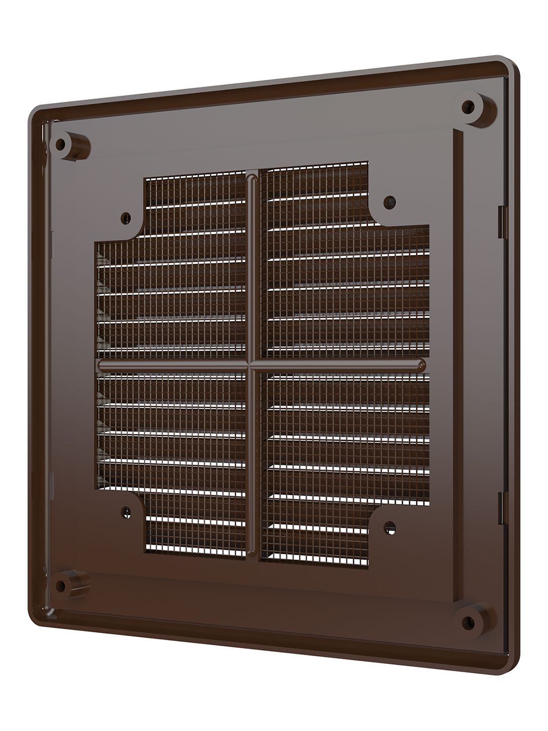 Решетка вентиляционная Р сетка разъемная 150х150 пластик Brown ERA 1515Р кор