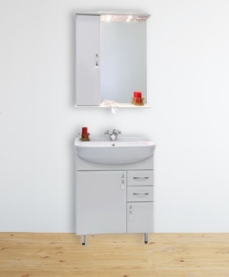 Колумбия 65 Зеркало+шкаф левое+свет, VOD-OK