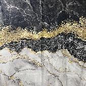 01-81 BRIMIX Шторка в ванную комнату фотопечать - ЧЕРНЫЙ МРАМОР