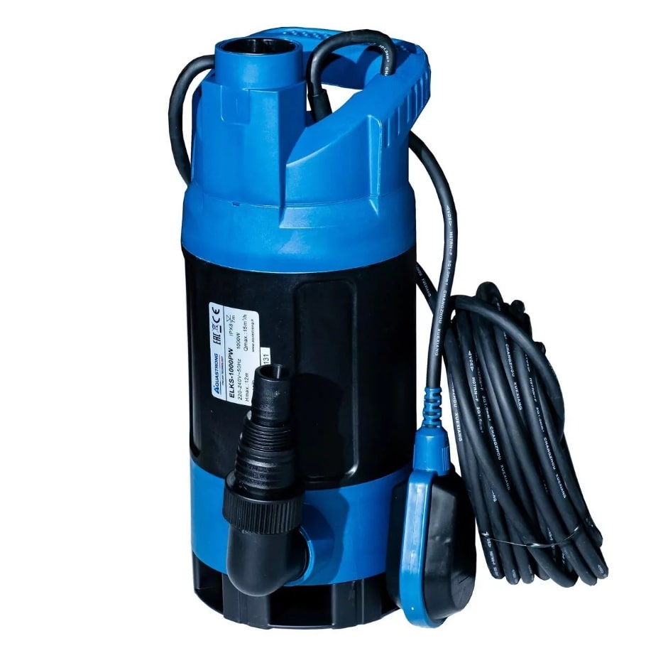 Насос фекальный Aquastrong ELKS-1000PW (1000Вт; 210 л/мин; 12,6м) с возможностью отвода сверху