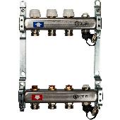 Коллектор из нерж. стали с клапаном вып. воздуха и слив  3 вых. STOUT SMS-0932-000003