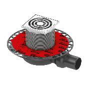 TECE Трап низкий горизонтальный S110 с решеткой, с фланцем (3601100)