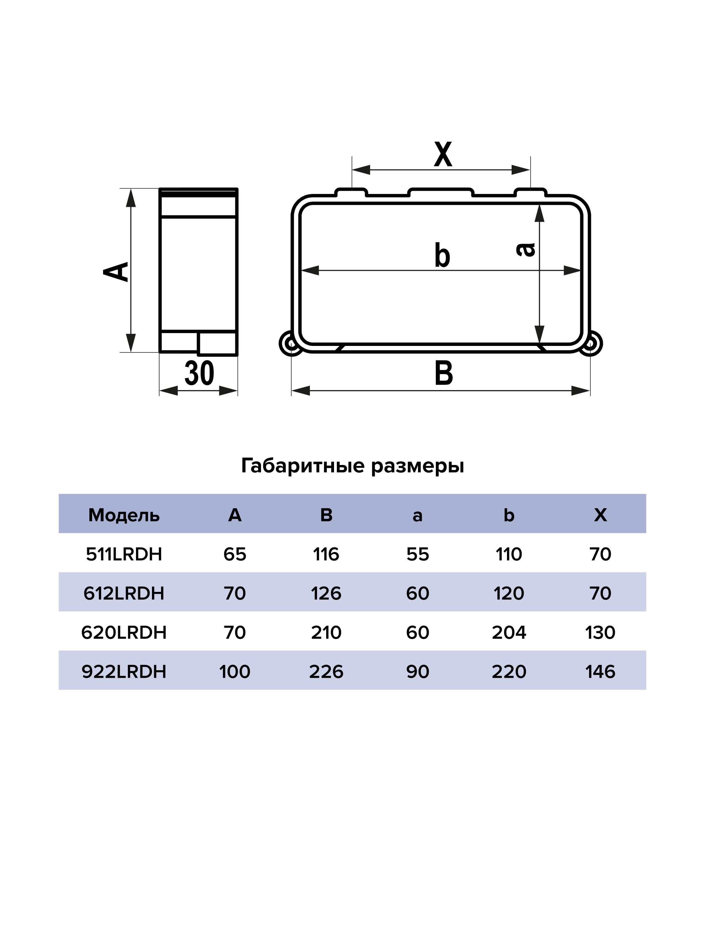 Держатель пластик 50х110 ERA 511LRDH