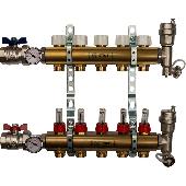 Коллекторная группа ЛАТУНЬ с расходомерами 5 вых. STOUT (SMB 0473 000005)