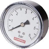 Манометр аксиальный. Корпус Dn 63 мм 1/4 , 0...6 бар, кл.2.5 ROMMER (RIM-0009-630608)