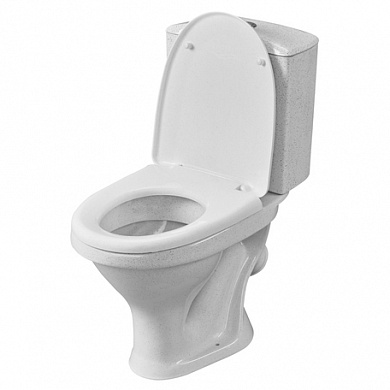 Унитаз-компакт Вест КРАП на белом (косой вып., ниж. подв., 1-реж. арм., сид.полипропилен), SANTERI