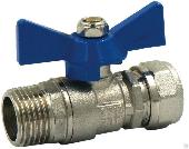 Кран шар. TIM 1/2 ш х 16 цанга баб (100/25) BV206-02MN