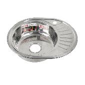 FABIA Мойка врезная 570х450 лев (0,6 мм) глубина 160 мм+ большой сифон с переливом 57456L