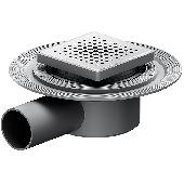 Трап для душа точечный универс затвор Cut Gradient 10см сталь мат W01BD-P11-010-01SB, AM.PM.