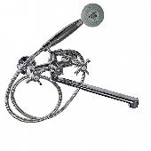 6501 НЕВА Смеситель ванна длинный нос металлокерамика  с шаровым переключением