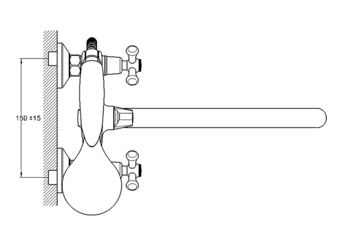 Смеситель для ванны с душем G-lauf QSL7-A827 (1/2; керам.;длин.