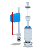 Арматура к бачку с ниж.подв. шток,мет. ручка WC4550M (20) Ани пласт