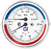 Термоманометр РОСМА ТМТБ-31Т.2 0,6 МПА G1/2.2,5  0-120С аксиальный 64мм