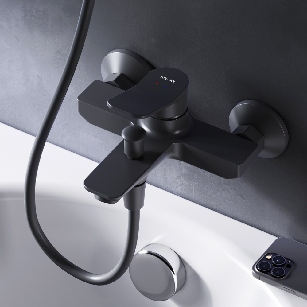 Смеситель для ванны и душа ЧЕРНЫЙ F85A10022 X-Joy АМ.РМ