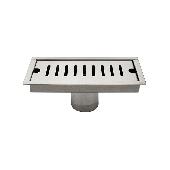 CАНАКС Трап 200х100 мм из нерж.толщина 0,8 мм, вертикальный, с зазором под ПЛИТКУ 00045