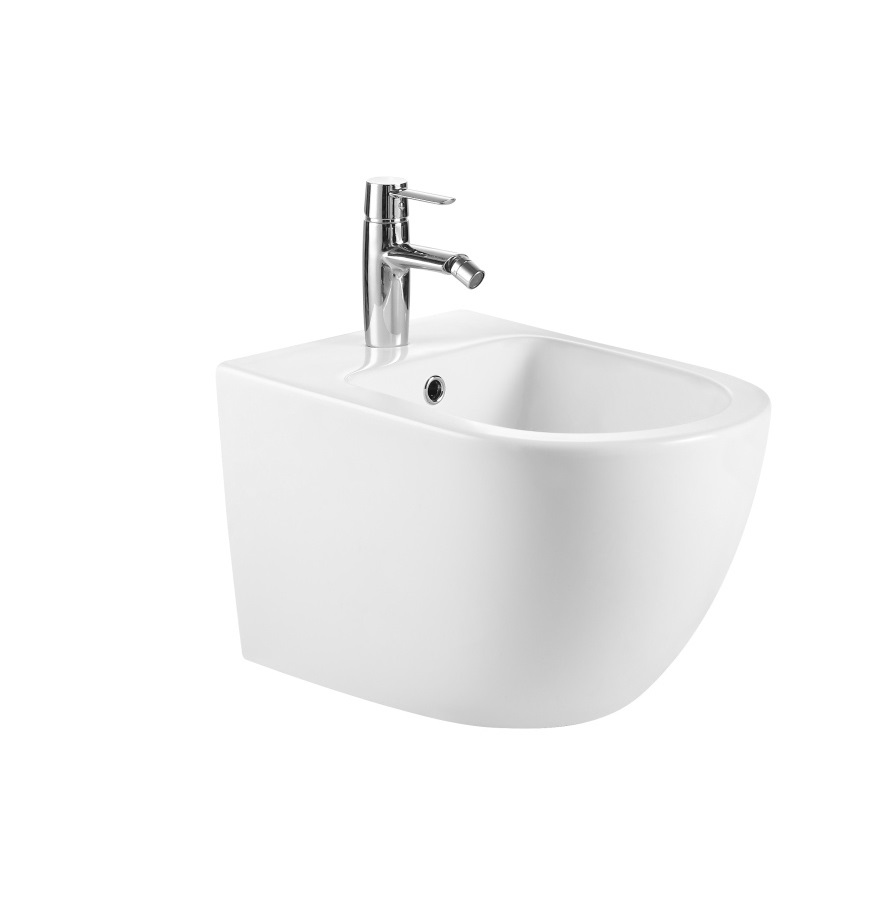 Биде подвесное TOLEDO BIDE белое с отверстием под смеситель, IBERICA BLANCA