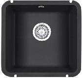 Мойка кухонная подстольная кварц GR-3801 ШВАРЦ Granula (мет. сифон, комплект креплений), GRANULA