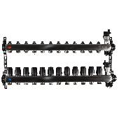 Коллекторная группа 1* на 12 вых. нерж.квадрат TIM KBS5012 c кранами и воздух.