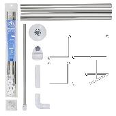 10019 САНАКС Карниз ПРЕМИУМ ГРАФИТ 130 х 240см без колец, нерж.,с усиленным креплением