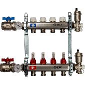 Коллектор из нержавеющей стали в сборе с расходомерами 4 вых. STOUT SMS 0907 000004