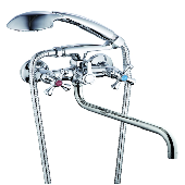 Смеситель для ванны с душем G-lauf QML7-A856 (1/2; керам. карт. переключение в корпусе)