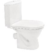 Унитаз-компакт Алькор-антивсплеск (косой вып., 2-реж. арм., сид. дюропласт) 1WH302140, Сантек