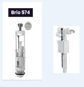 Арматура двухрежимная, боковой подвод 1/2Р BRIO 574/95L труба телескоп SIAMP