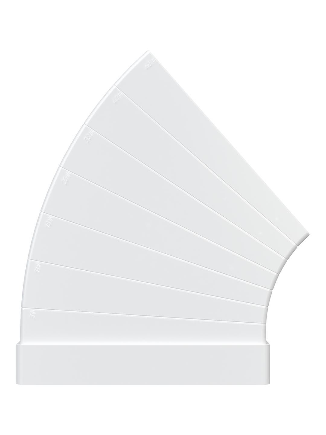 Колено разноугловое горизонтальное пластик 60х204 ERA 620КРП