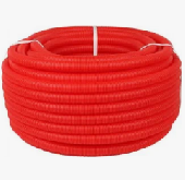 Труба гофрированная ПНД d-40 мм для 32 мм, красная,  бухта 50м STOUT (SPG-0002-504032)