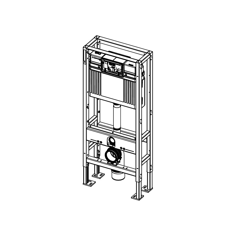 Застенный модуль (h = 1120 мм) для установки подвесного унитаза(9300093/9500393)