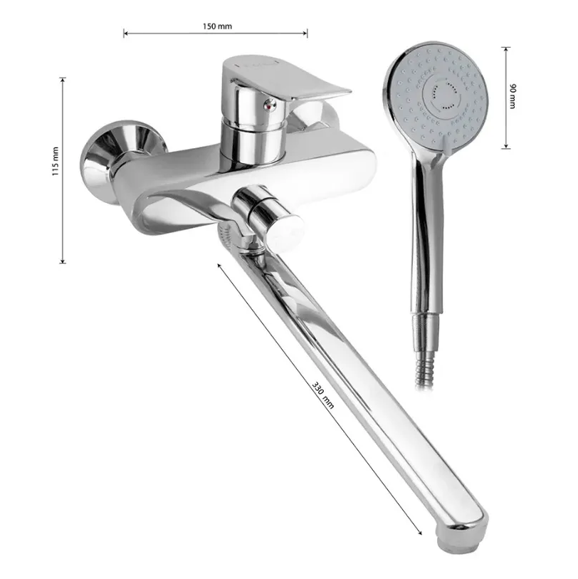 3170 CONSUL Смеситель ванна дивертор на корпусе шаровый