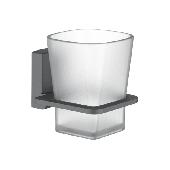 A12503AT Стакан одинарный настенный ACCOONA стекло/латунь Цвет: графит (40)