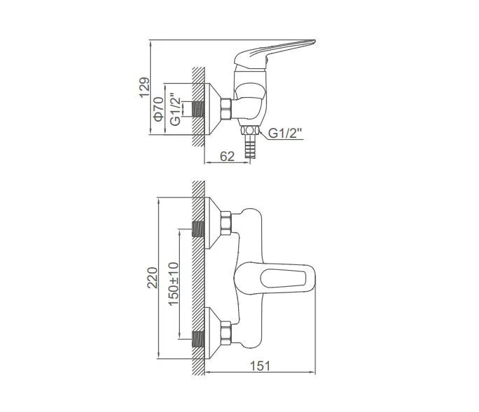 A8016 Смеситель для душа ACCOONA латунь/хром (10)