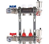 Коллектор из нержавеющей стали в сборе с расходомерами 2 вых. ROMMER RMS-1210-000002