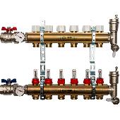 Коллекторная группа ЛАТУНЬ с расходомерами 6 вых. STOUT (SMB 0473 000006)