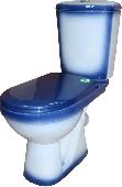 Унитаз-компакт Комфорт синий (2-х уровн.арм., сиден., крепл. к полу), синий, ROSA (г. Киров), 30455